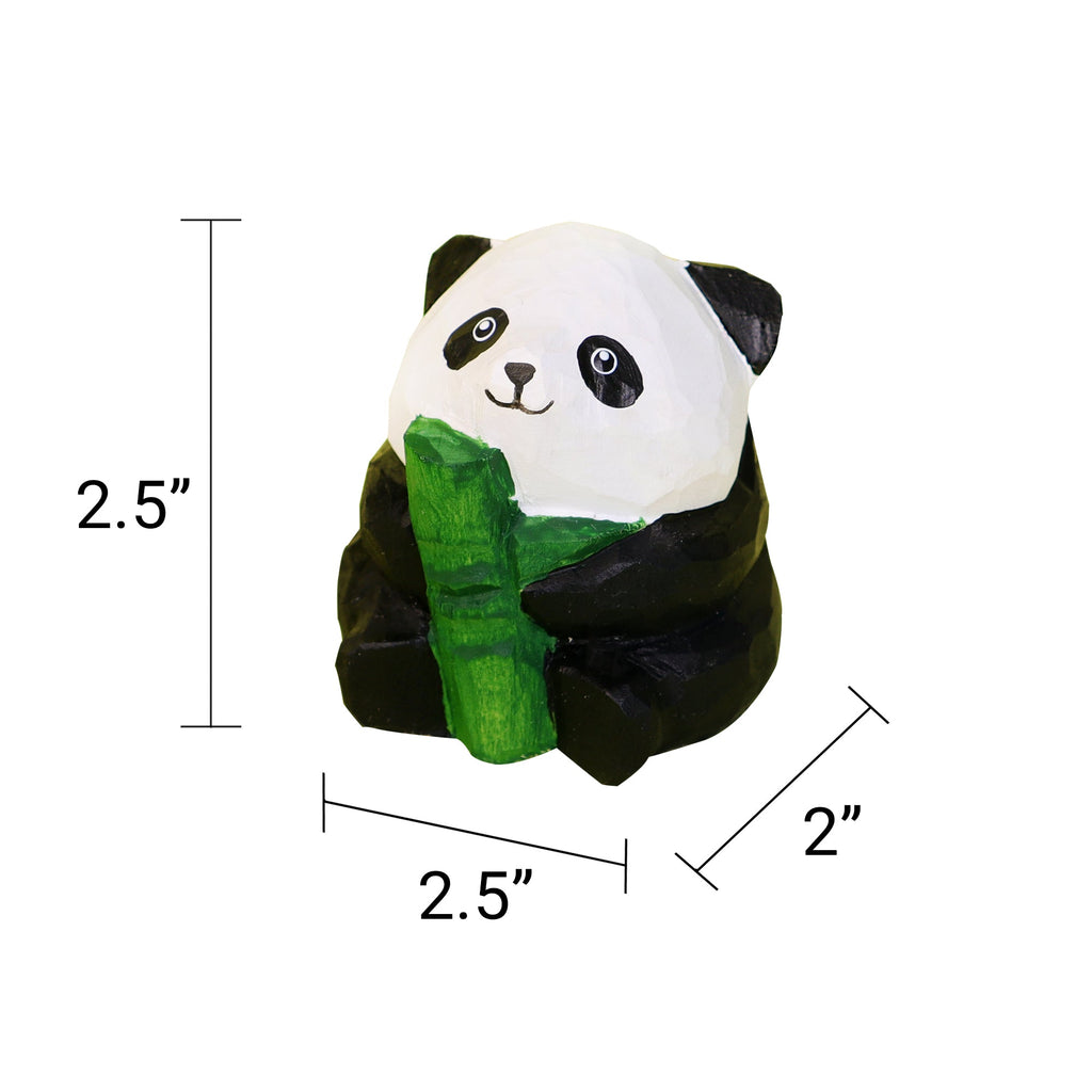 DIY Wooden Panda Painting Kit Hand Carved Craft Decor