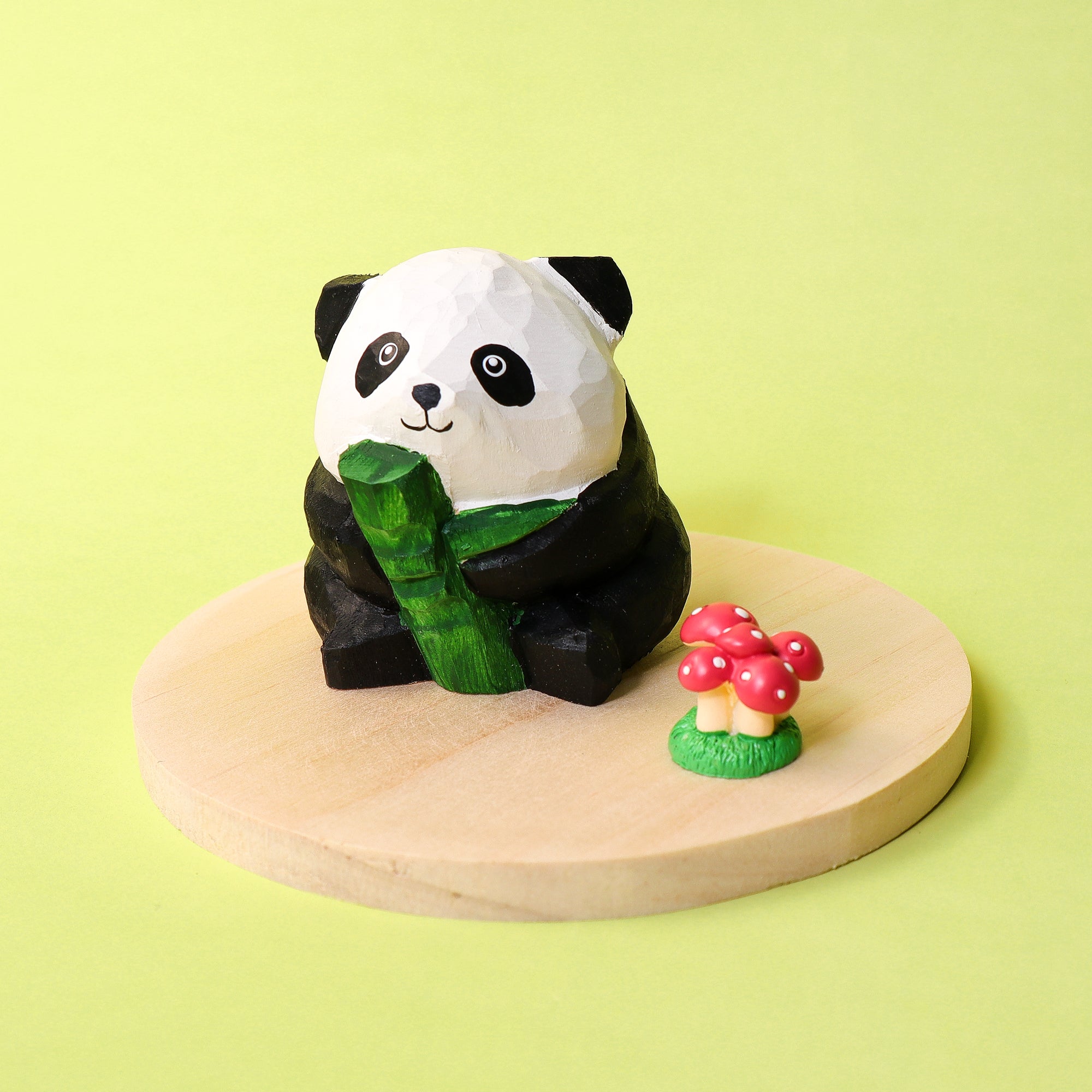 DIY Wooden Panda Painting Kit Hand Carved Craft Decor
