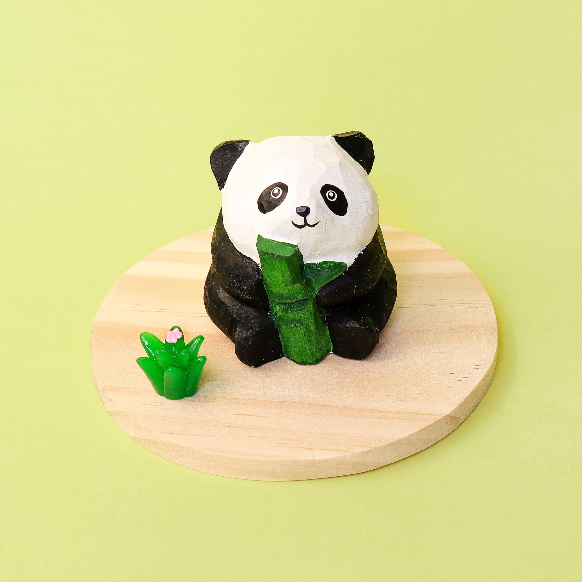 DIY Wooden Panda Painting Kit Hand Carved Craft Decor