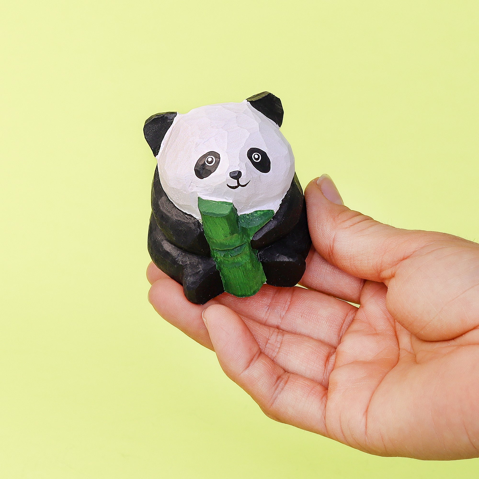 DIY Wooden Panda Painting Kit Hand Carved Craft Decor
