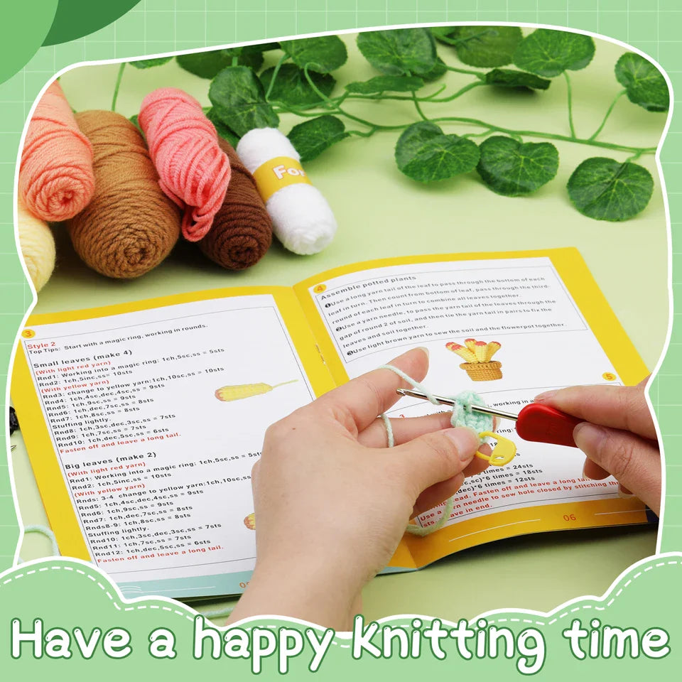 Beginner Crochet Kit Complete Supplies Video Tutorial DIY Craft