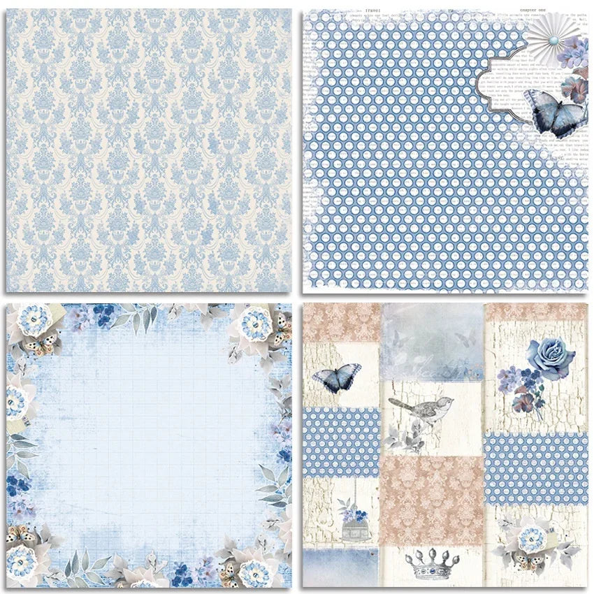 Floral Craft Paper Pad 24 Sheets | 6 Inch Origami Scrapbooking Card Making Paper