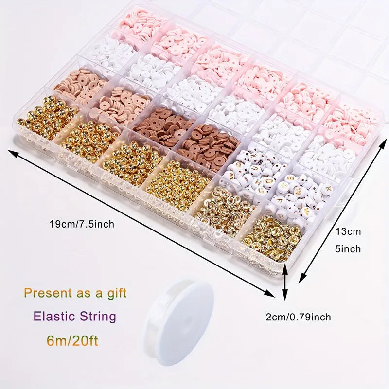 DIY Clay Beads Bracelet Kit Letter Beads Jewelry Making