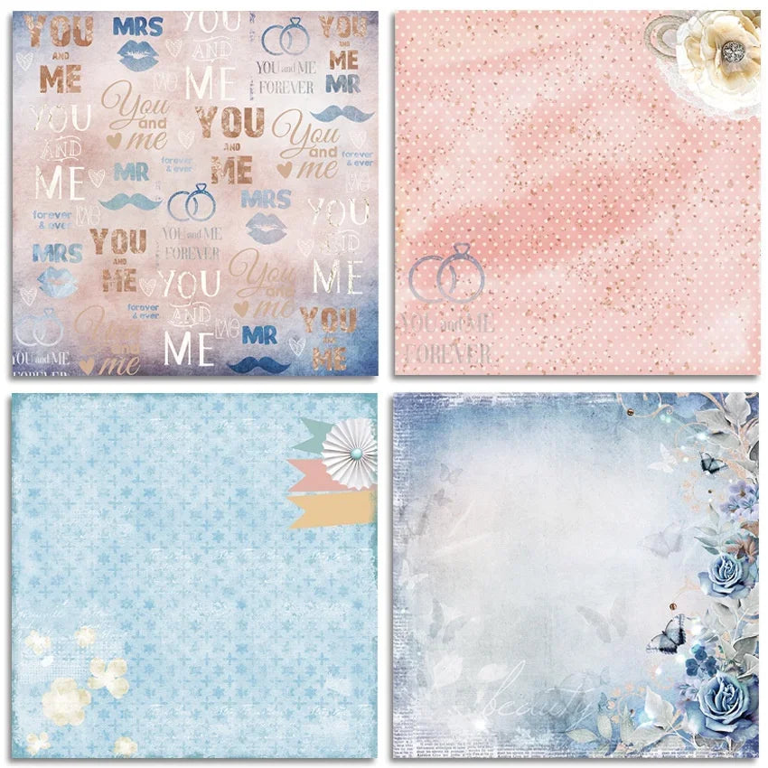 Floral Craft Paper Pad 24 Sheets | 6 Inch Origami Scrapbooking Card Making Paper