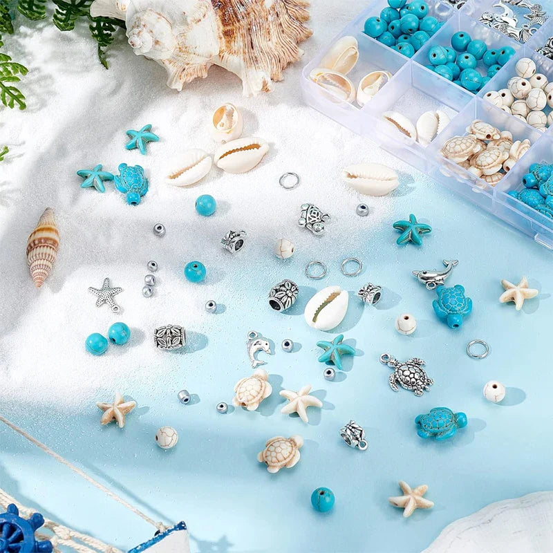 Ocean Summer Bracelet Kit Clay Beads DIY Jewelry Making