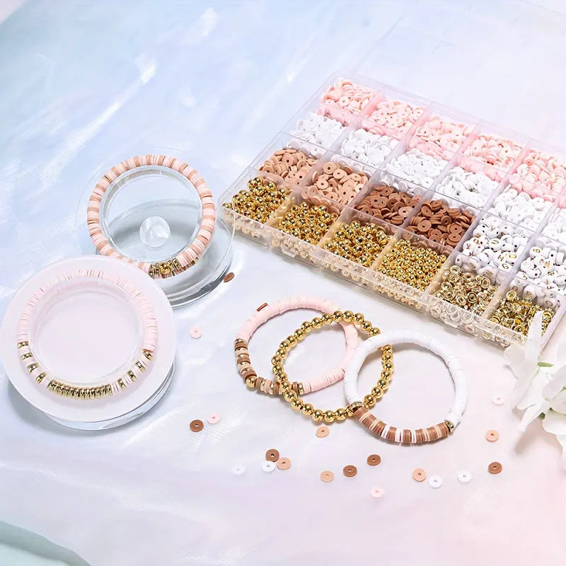 DIY Clay Beads Bracelet Kit Letter Beads Jewelry Making