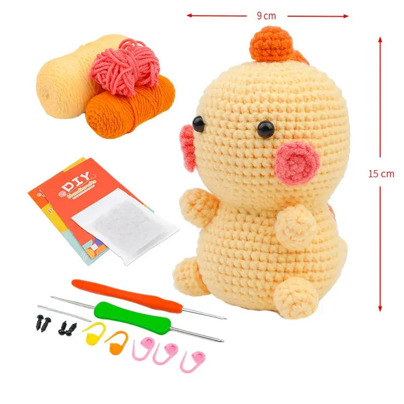 Dinosaur Crochet Kit Handmade Woven Doll DIY Knitting Set