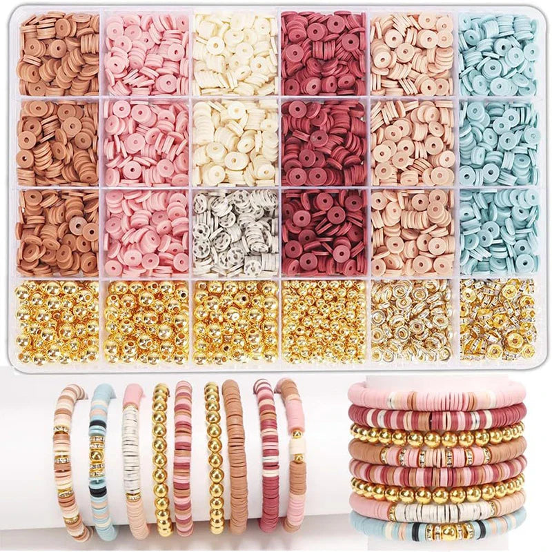 DIY Clay Beads Bracelet Kit Letter Beads Jewelry Making