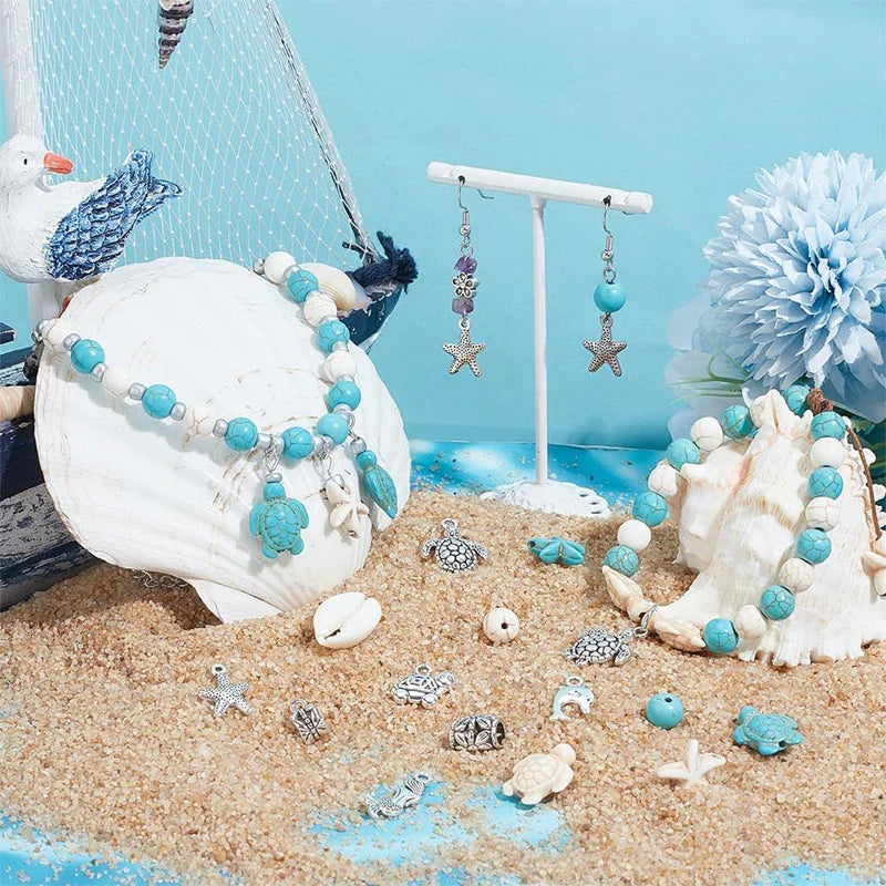 Ocean Summer Bracelet Kit Clay Beads DIY Jewelry Making