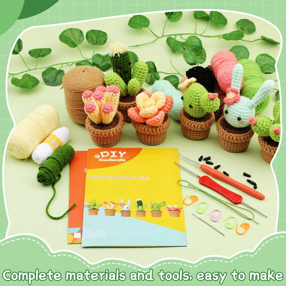 Beginner Crochet Kit Complete Supplies Video Tutorial DIY Craft
