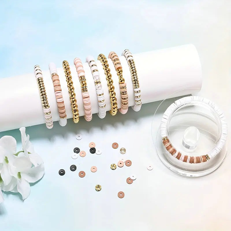 DIY Clay Beads Bracelet Kit Letter Beads Jewelry Making